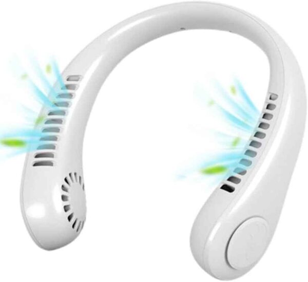Portable Neck Fan with LED Display – 5-Speed, Bladeless, USB Rechargeable, Silent Operation - Image 3