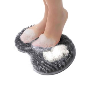 Silicone Foot Scrubber Mat – Soft Exfoliating Shower Massager Pad