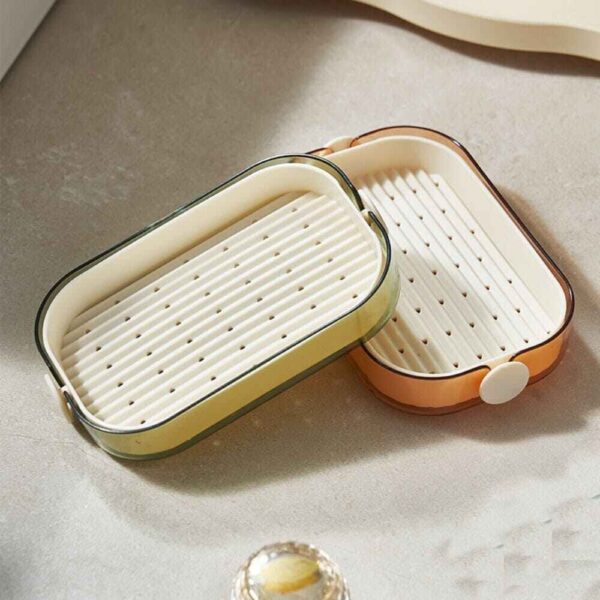 Split Type Soap Dish – Double Layer | Water Draining & Stylish Organizer - Image 3