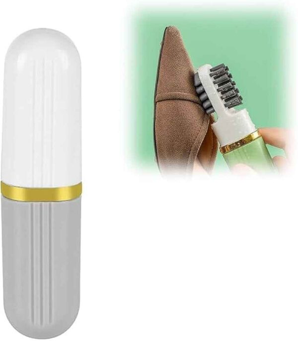 3-in-1 Shoe Cleaning Brush with Soap Dispenser – Soft Bristles for Shoes, Suede, Clothes & More