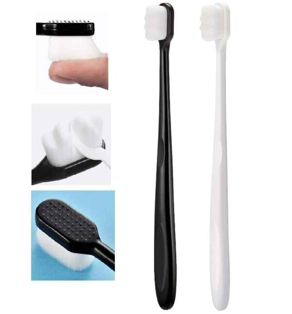 Nano Ultra Soft Toothbrush with Case – White | Gentle Gum Care Tooth Brush