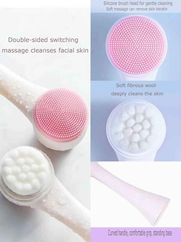 2-in-1 Facial Massager & Cleansing Brush – Deep Pore Cleanser & Skin Lifting Tool - Image 2