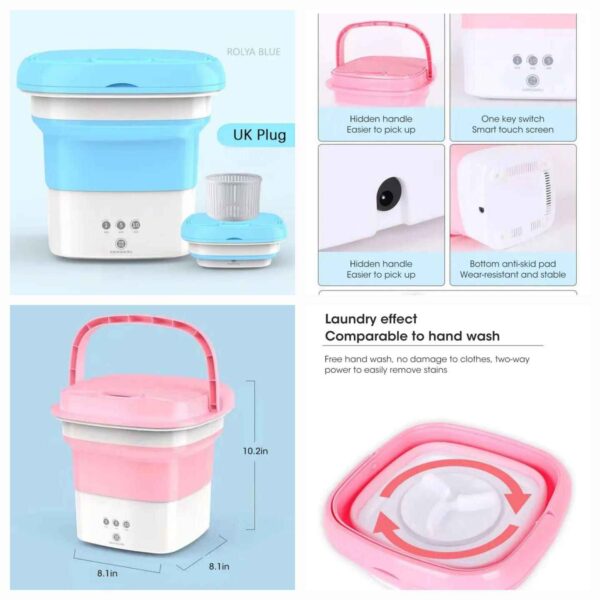 Folding Mini Washing Machine + Dryer | Portable USB Washer for Small Loads - Image 3