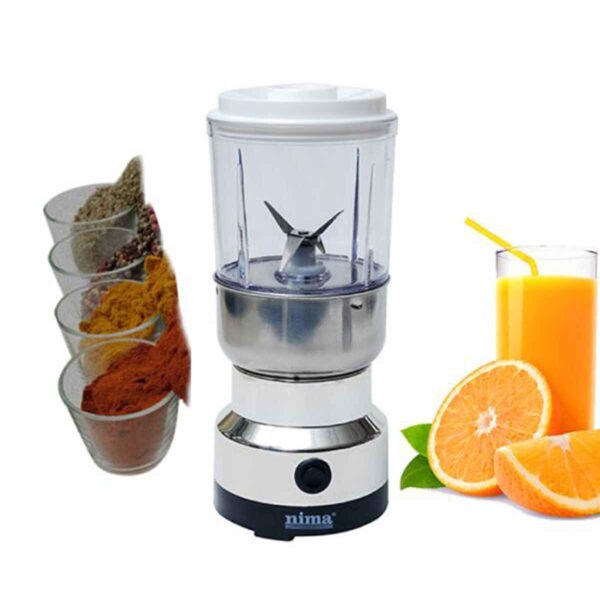 Nima 2-in-1 Electric Grinder & Blender – 150W | 500ml Juicer + 100g Grinder