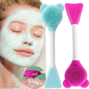 Silicone Face Scrubber & Massage Brush – 2-in-1 Deep Cleansing & Gentle Exfoliation