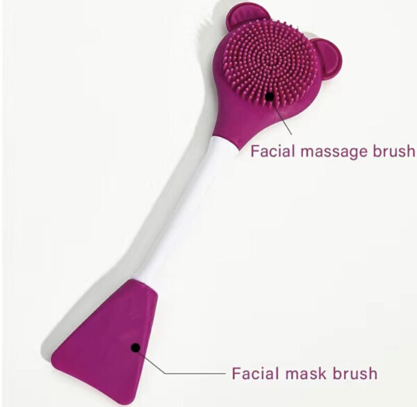 Silicone Face Scrubber & Massage Brush – 2-in-1 Deep Cleansing & Gentle Exfoliation - Image 4